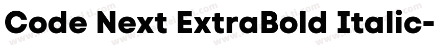 Code Next ExtraBold Italic字体转换
